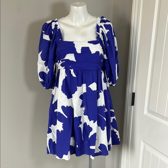 Crosby BY MOLLIE BURCH Hunter Dress Aegean Bloom Babydoll Sz S NEW - Picture 2 of 11